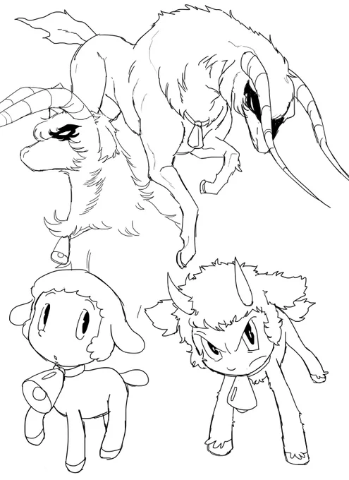 some scribbles of chirin that I did last night 