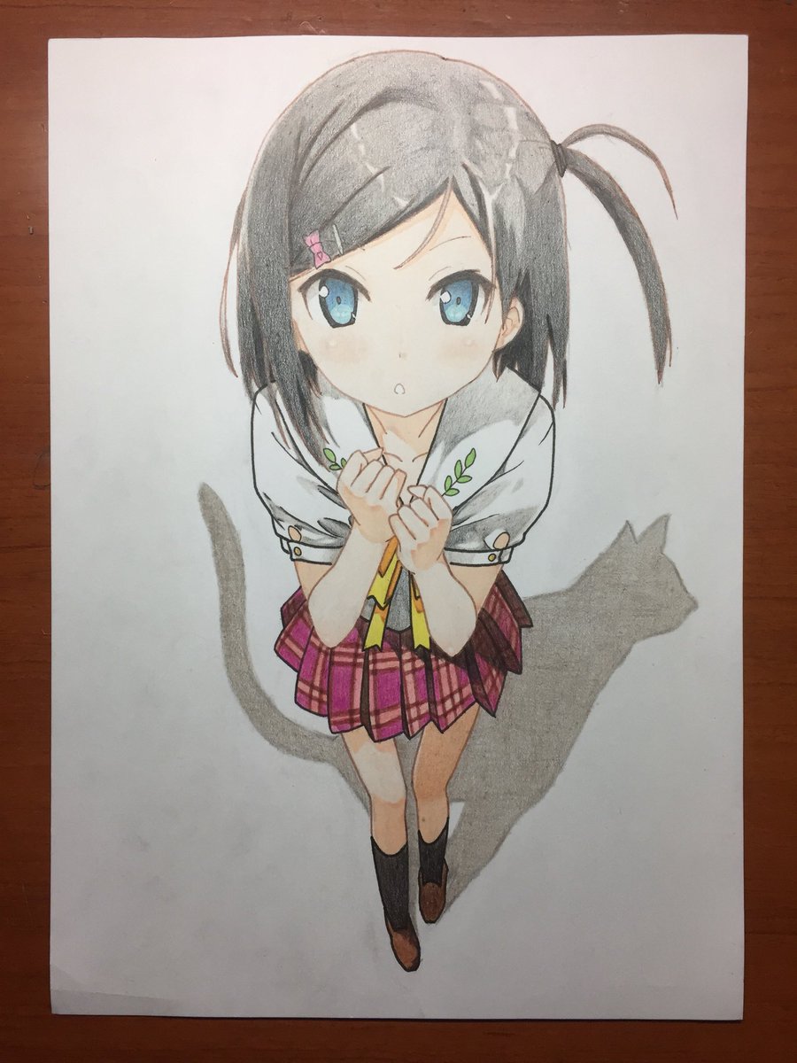 東雲 変態王子と笑わない猫より 筒隠月子を描かせていただきました 変態王子と笑わない猫 筒隠月子 色鉛筆 模写