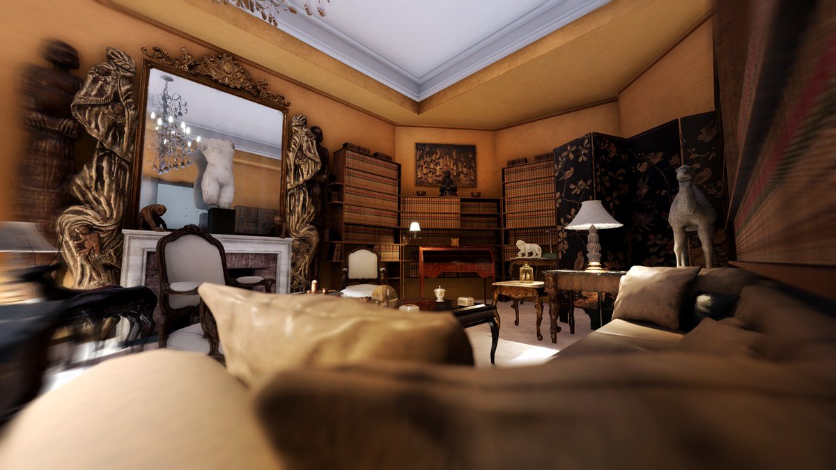 Another VR prototype we made earlier this year; "31 rue Cambon", a virtual fan Art Experience of the iconic apartment of Gabrielle Chanel made from scratch based on googles Images ||| monochrome.paris/31-rue-cambon