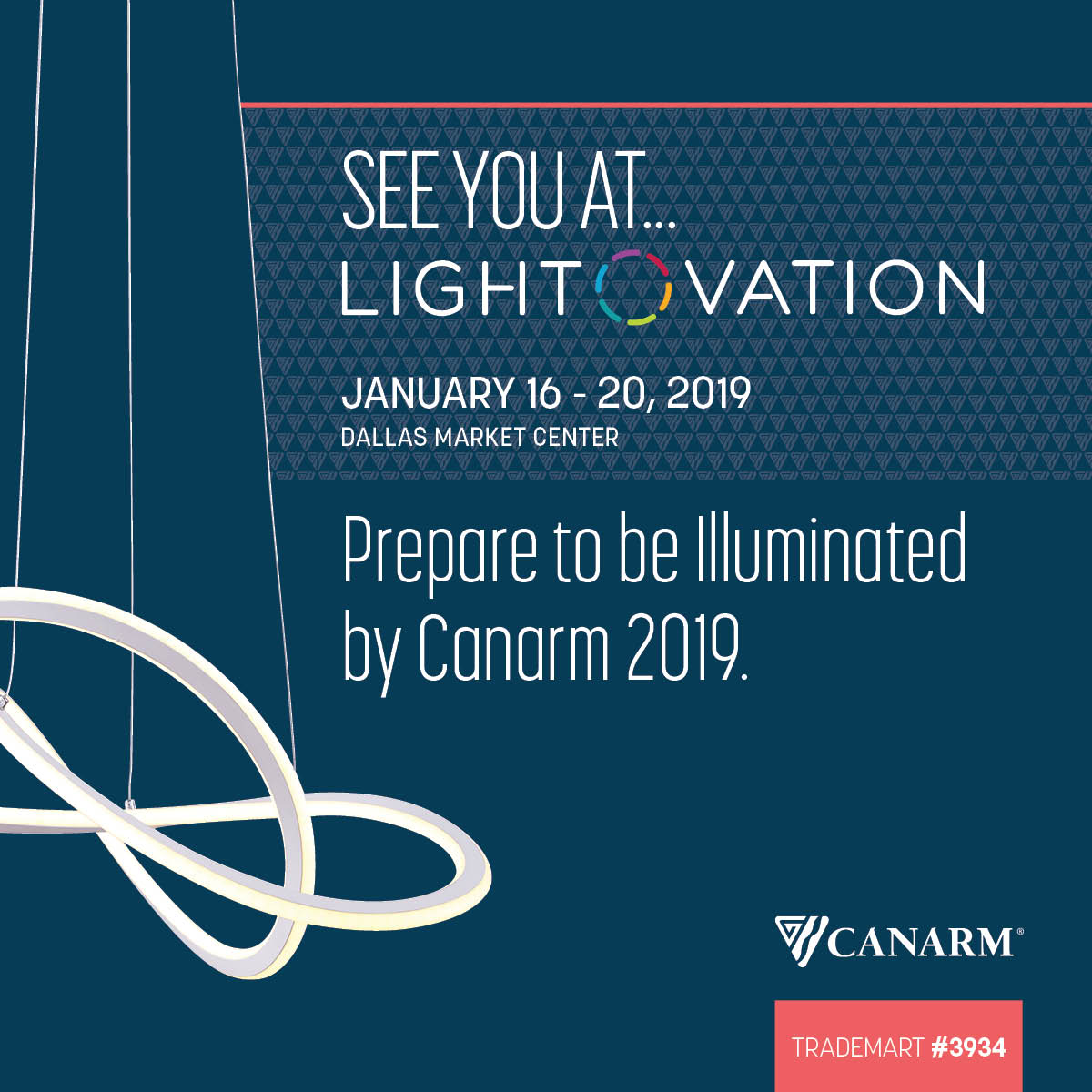 sararosebell's tweet photo. With the Christmas holidays coming fast, don't forget about #Lightovation in January! Stop by our #CANARM #TM3934 as well as attend our Cocktail Party on January 17th! See you there!! #IAMCANARM #lighting #2019 #trends #design https://t.co/izKFwHdDiQ