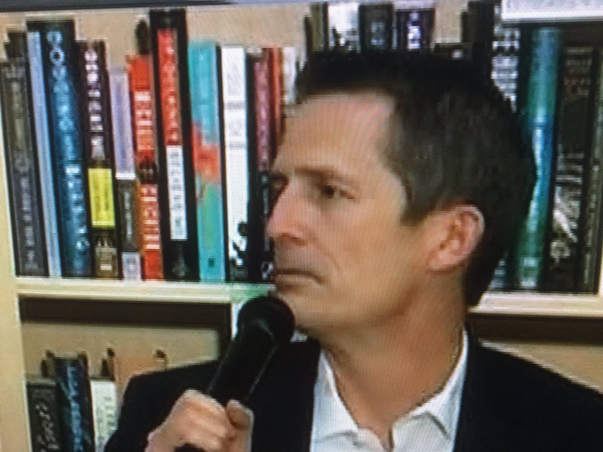 nelsondemille's tweet photo. Another Nelson DeMille #ShelfSpotting on @cspan. THE CUBAN AFFAIR is behind author Greg Miller’s head. Have you seen any other Nelson DeMille #ShelfSpottings? #HarperCollins #TheCubanAffair #BookTV #CSPAN #NelsonDeMille #SimonBooks #SimonAndSchuster https://t.co/pJ1kFkfbXM