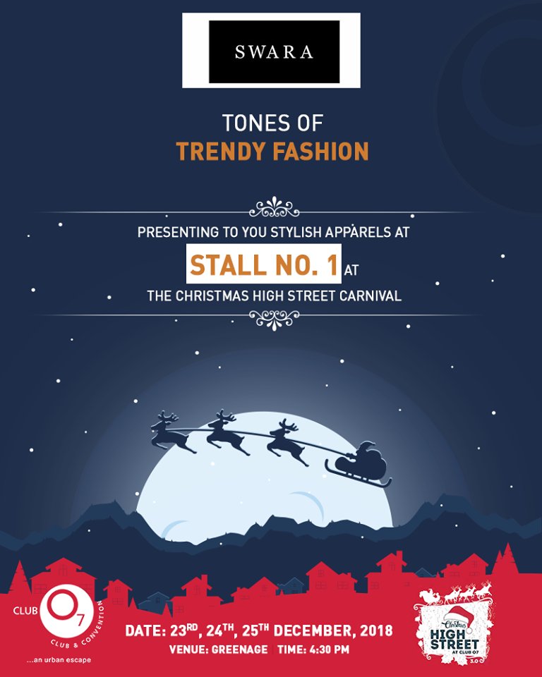 ClubO7India's tweet photo. Be trendy and fashionable at Christmas High Street Carnival with Swara!

#Christmas #HighStreet #Stall #Clubo7 #BestClubInAhmedabad #ClubInAhmedabad #Masti #Fun #Happy #Clubbing https://t.co/nBLwdytw20