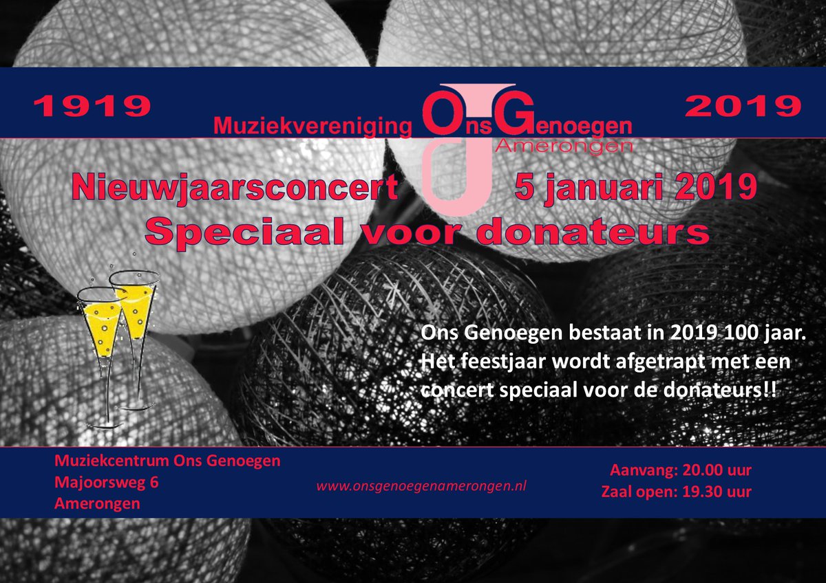 OG_Amerongen's tweet photo. Nieuwjaarsconcert voor #donateurs, 5 januari a.s. https://t.co/onyyCTG9Up