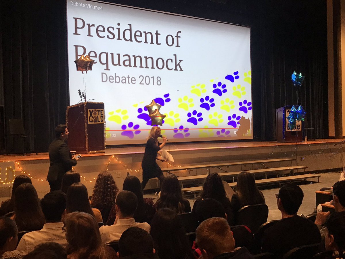 It’s the best day of the year at PTHS! 🌟 The AP Gov Class takes this project to the next level every year! <a href="/MrsJCohen20/">Jana Cohen</a> you’re simply amazing! Best of luck to both parties! <a href="/GoldParty2018/">Gold Party 2018</a> <a href="/2018blueparty/">Blue Party 2018 💙</a> ! 💙💛 #debate2018 #peqpantherpride