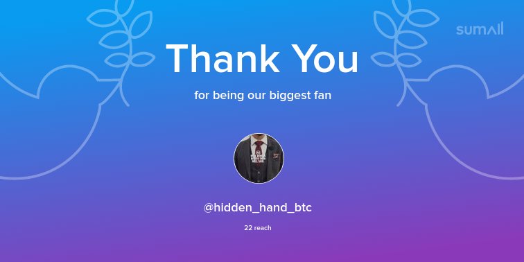 Our biggest fans this week: <a href="/hidden_hand_btc/">@gribirg</a>. Thank you! via sumall.com/thankyou?utm_s…