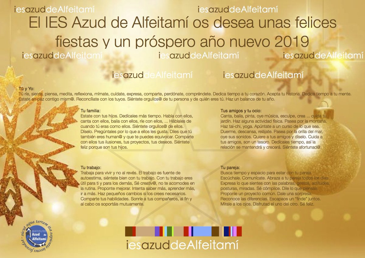iesAzud's tweet photo. Nuestros sinceros y mejores  deseos https://t.co/qAktoRn1VP
