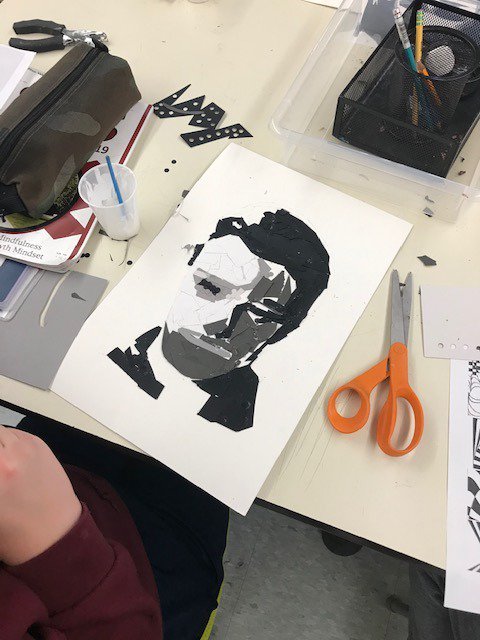 j_fass's tweet photo. Chuck Close inspired self portraits! #value #collage thanks for the suggestions @lindafisherart https://t.co/lsGQfCr1D2