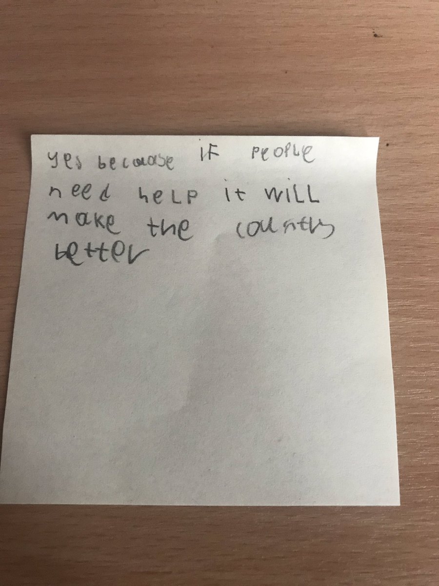 MissGrant2017's tweet photo. “Should we always help those in need?” If an 8 year old can see this, why can’t the rest of us? @10DowningStreet @NicolaSturgeon  @jeremycorbyn https://t.co/xzTwtSDNzm