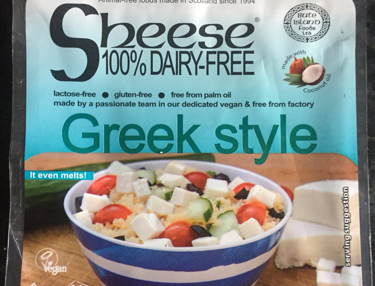AbigailCarstai1's tweet photo. Greek style #VeganCheese has the same taste & texture as feta cheese! 🤤 It’s fairly safe to say I will be buying this again! Lol 👌🏽 #Sheeze #VeganFood #GetInMyBelly #Nom #GoVegan https://t.co/vbnrcP4TOV