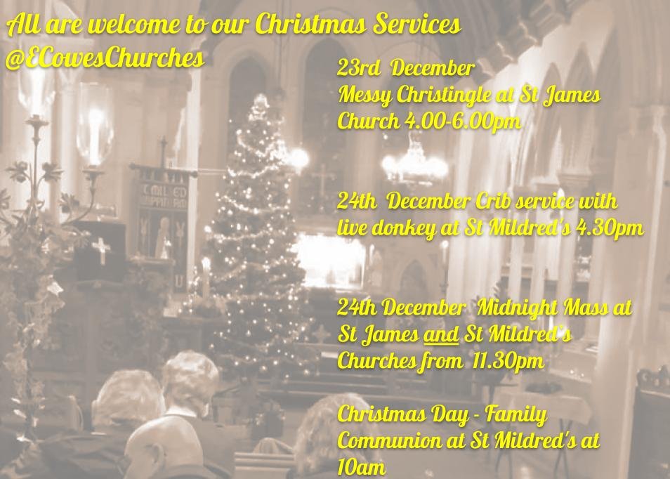 On the Isle of Wight this Christmas? You're welcome to any of our #ChristmasServices @ECowesChurches #FollowTheStar #AllWelcome #Faith #Hope #Love #FollowTheStar @churchofengland  @CofEPortsmouth #SeeYouSoon