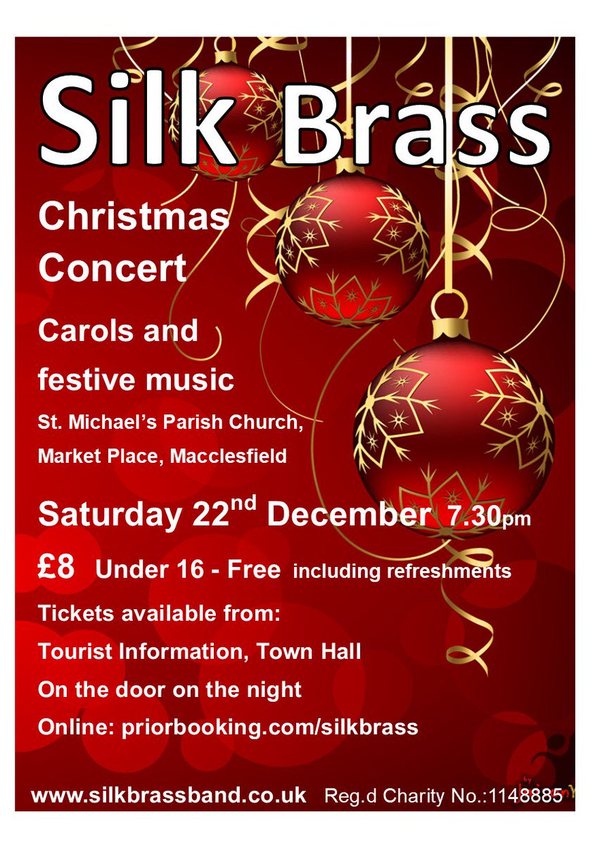 This Saturday night! Silk Brass Band, St Michael's Church, Macclesfield Town Centre, 7:30pm start - tickets available on the door &amp; online at priorbooking.com/e/silk-brass-a… please retweet! <a href="/EatonBank/">Eaton Bank Academy</a> <a href="/congletonrotary/">congletonrotaryclub</a> <a href="/EBAPerfArts/">EBA PerfArts</a>