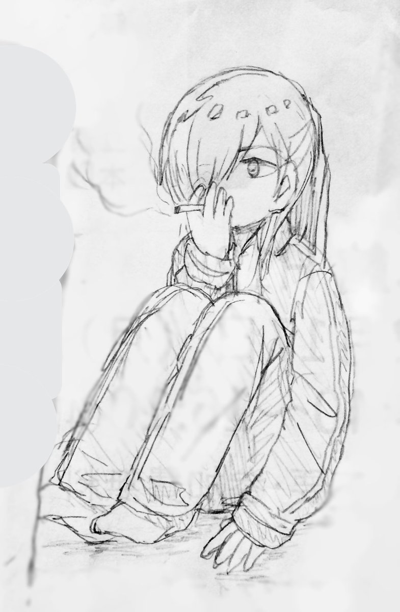 青江さんが喫煙者だったらいいなーという絵 