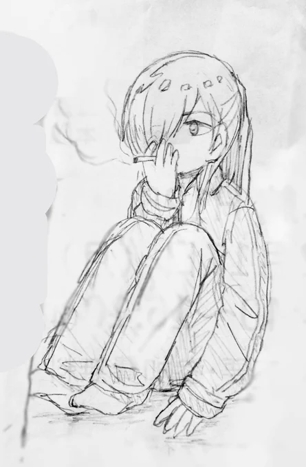 青江さんが喫煙者だったらいいなーという絵 
