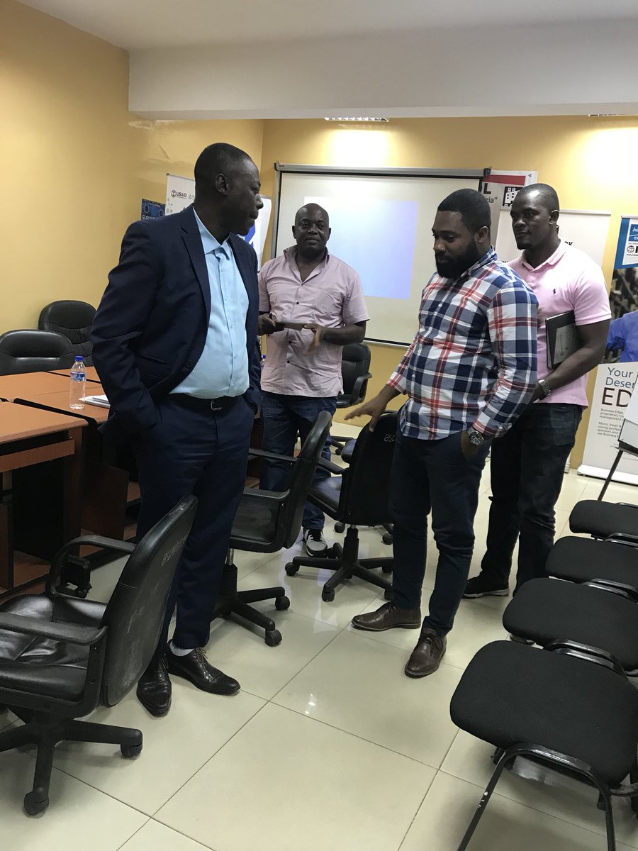 AINLiberia2017's tweet photo. The AIN received the new COP of LADA/CNFA today at their office alongside other key players. The AIN team briefed the new COP on what the AIN is all about, its goals and objectives, achievements and future sustainability plans.
 #business #agriculture #CNFA #LADA #sustainability https://t.co/bITluZk4n9