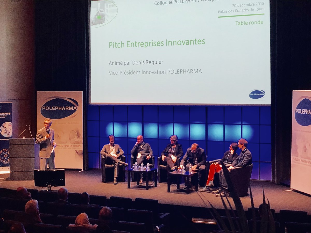 Polepharma's tweet photo. Changement de rythme avec une session de pitchs de startups de biotechnologie: @Synthelis ; Y.RiNA; AlgaemAbs bioprocess; Eukarys; Cyprio et @astraveus #CPB2018 #Bioproduction #Biomedicaments #Innovation #Polepharma @RCValdeLoire https://t.co/etxu4H1uel