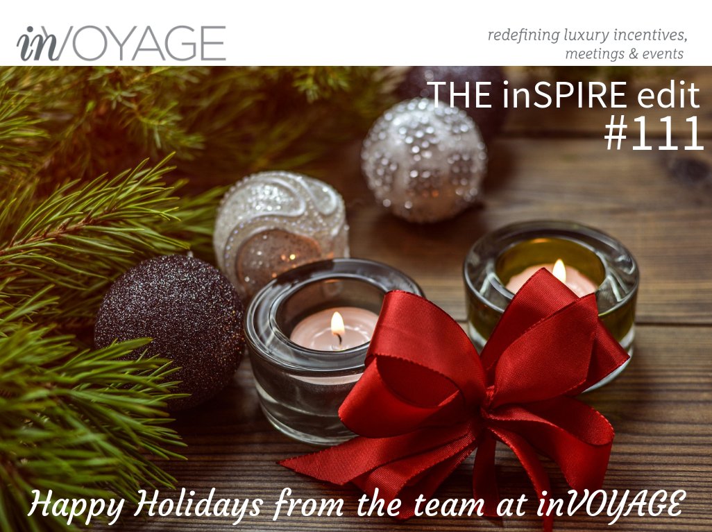 inVOYAGEevent's tweet photo. Our last inSPIRE edit of 2018 is out - featuring LVMH Belmond deal, Meeting Needs call for donations, Hyatt Regency's Jordan debut & Design Hotels' gastro experiences https://t.co/AtmpWb2Sgf #inspireedit #eventprofs #luxury #events @belmond @UKMeetingNeeds @Design_Hotels @Hyatt https://t.co/MioAxKoKCL