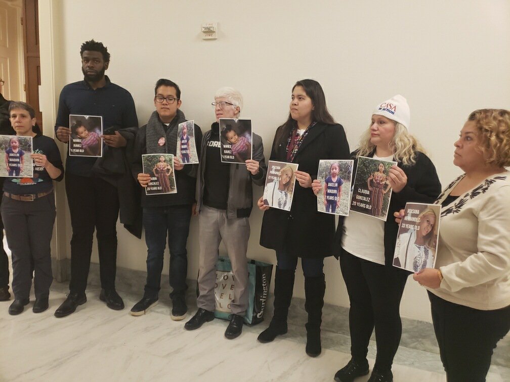 fams2gether's tweet image. This morning, we’re on Capitol Hill with @popdemoc @domesticworkers @casaforall @maketheroadny to demand that @SecNielsen and @DHSgov are held accountable for Jakelin’s death. She died at the hands of the federal government. #JusticeForJakelin #NielsenResign