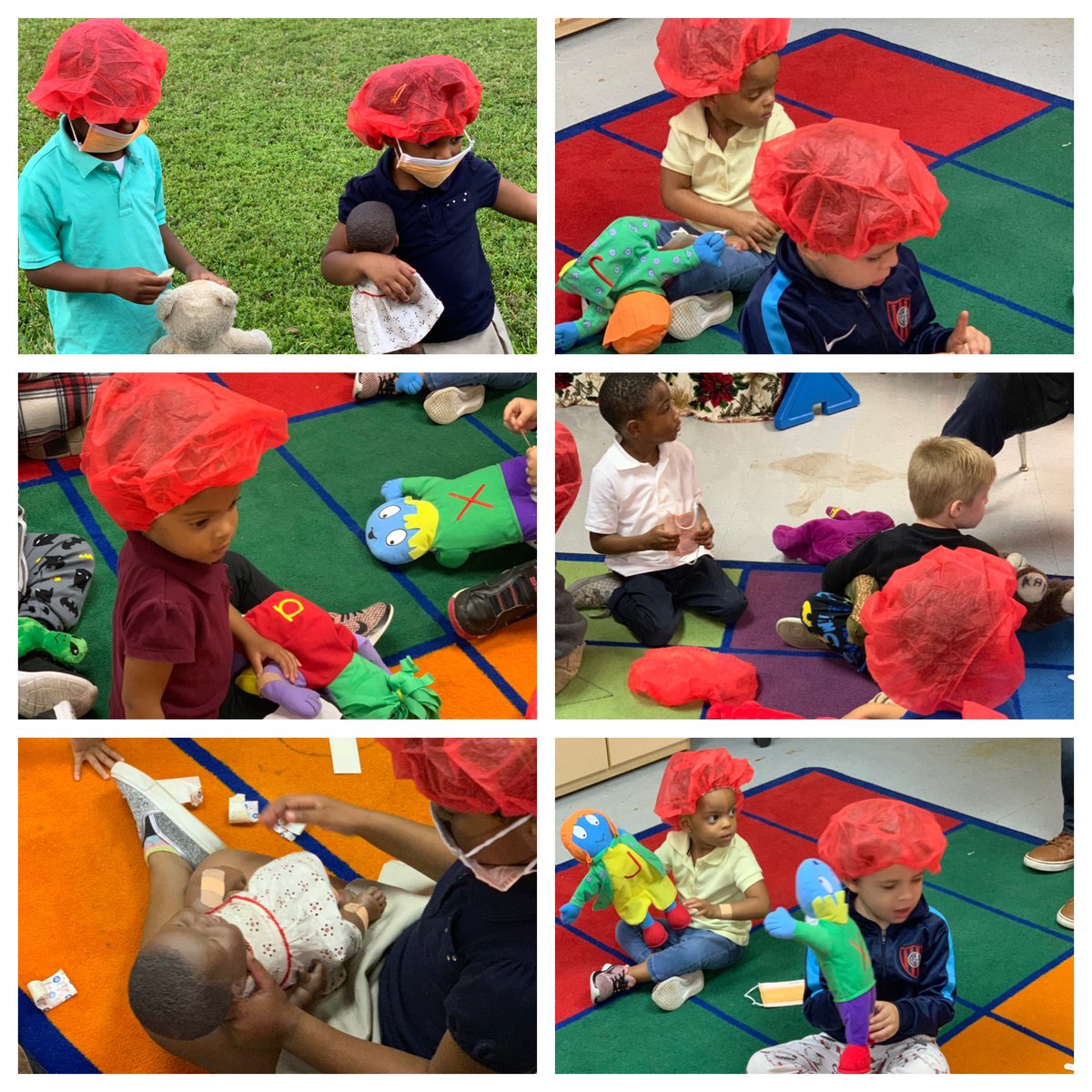 Our Pre-K students learning about being a doctor and a nurse @Annabel_C_Perry