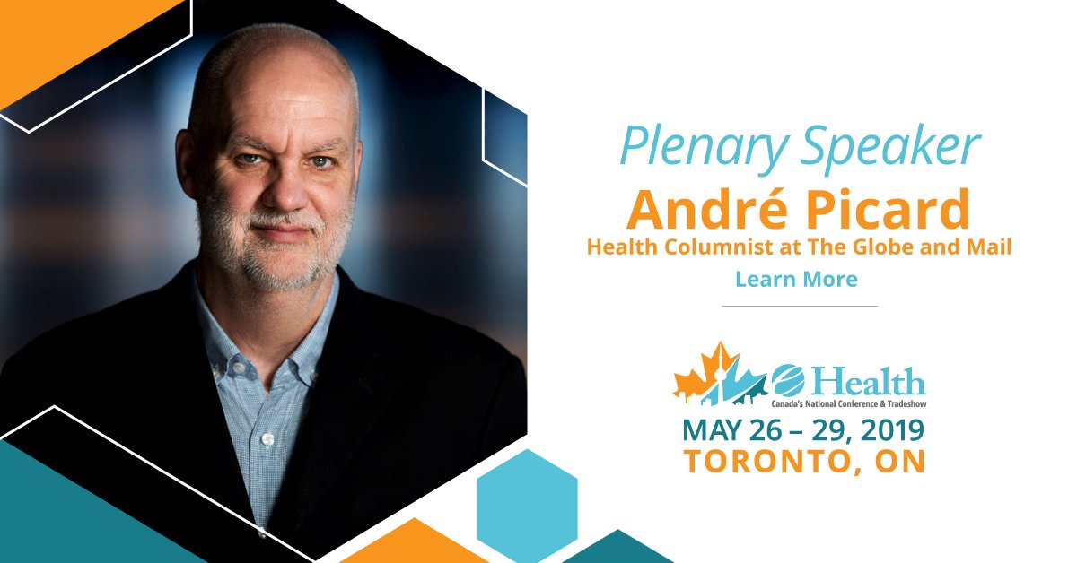 Meet Our Plenary Speaker: André Picard, Health Columnist <a href="/globeandmail/">The Globe and Mail</a>, author of five books and one of North America’s top health journalists. André will be delivering the closing keynote address at #eHealth2019. Read his full bio here: ow.ly/TgWP30n37Vm