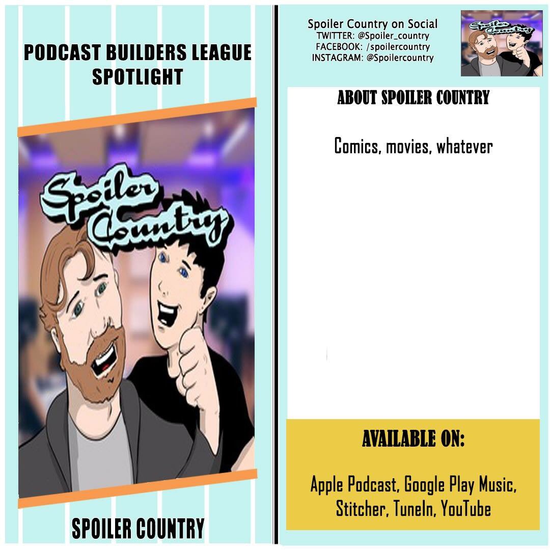 podcastbuilders's tweet photo. Congratulations and lots of love to one of our favorite Podcast Builders Teams’- @y2cl and @XKenricX who together form @spoiler_country - this week’s #pblspotlight Podcast! #podcastbuildersleague #podcastfriends #moviepod #comicbooks #popculture https://t.co/ApbaYyiyl0