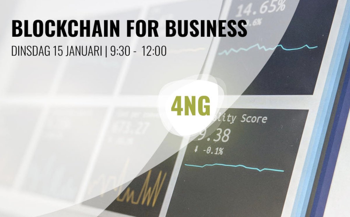 Altijd al willen weten wat blockchain precies inhoudt en hoe je het inzet voor jouw bedrijf? Kom dan naar ons event op dinsdag 15 januari 2019: lnkd.in/dtCQ8mg

Inspirerende sprekers vertellen je de do’s en don’ts van blockchain en geven je praktische tips.