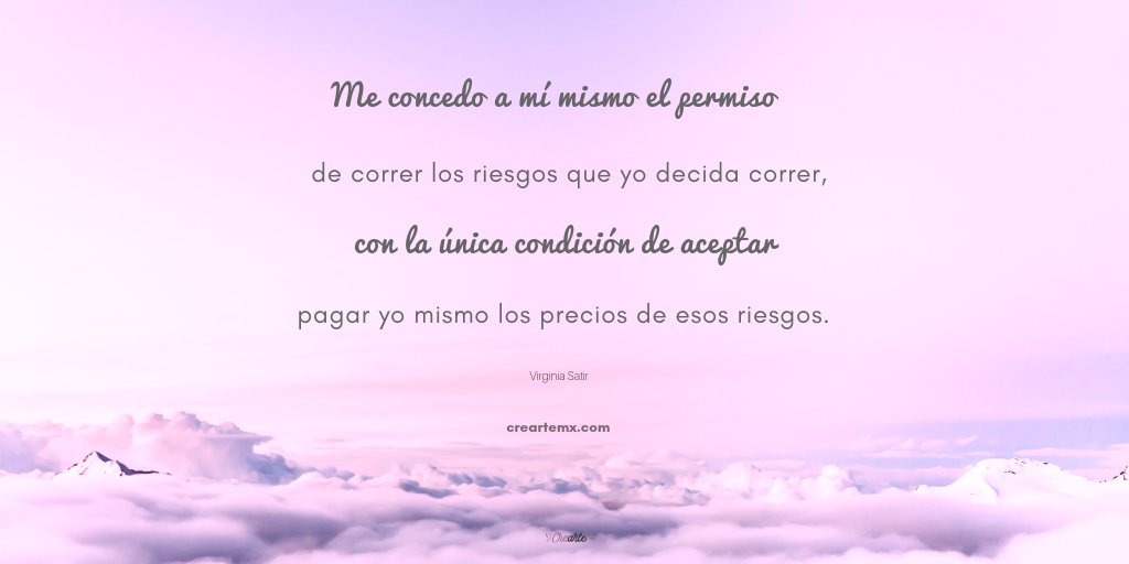 Crearte_mx's tweet photo. Eres libre de tomar el camino que quieras, incluso si es el menos transitado, el más inusual o la decisión más arrebatada. Solo no olvides que eres creador y no víctima de las circunstancias; la elección es tuya, asumir el riesgo es parte de.

#FelizJueves https://t.co/23NFcGeSUr