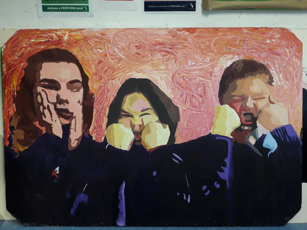 MrsCooteArt's tweet photo. Year 11 coursework decorating my classroom nicely! @SamWardAcad #art #painting #drawing #printmaking #gcseart #arteducation #artcoursework https://t.co/0hUcsbvaDD