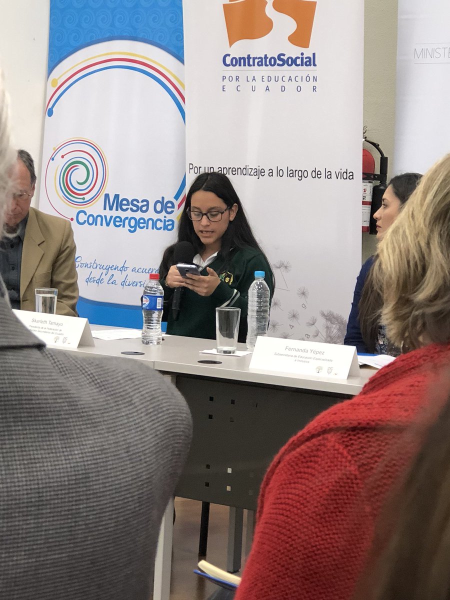 unicefecuador's tweet photo. “El perfil del estudiante técnico que proponemos es un estudiante crítico, propositivo y emprendedor“, indica Skarleth Tamayo, Presidenta de la Federación de Estudiantes Secundarios. #EducaciónParaLaVida @Educacion_Ec https://t.co/lDOZg7EBYl