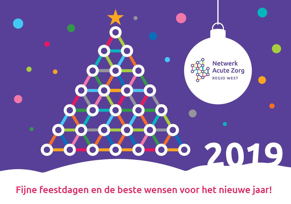 Vanuit het bureau van het NAZW willen wij iedereen bedanken voor de mooie samenwerking in 2018! Blijf ons vooral volgen, ook in 2019 zullen wij verder bouwen aan een stevig netwerk voor de acute zorg in onze regio. Voor nu hele fijne dagen gewenst en een mooi en succesvol 2019!