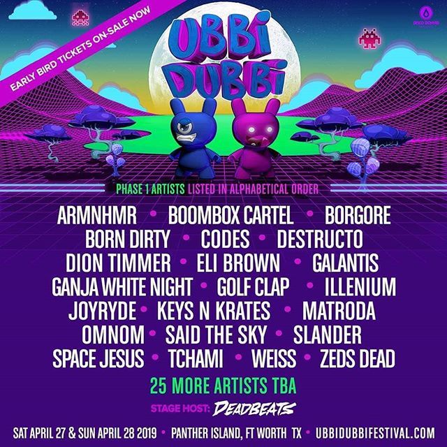 texasmusicfests's tweet photo. Who are you most excited to see at #ubbidubbifestival in April?
.
Get your tickets now using code "STORM" at https://t.co/wDDRid3u4q https://t.co/xnXDvLwTNz https://t.co/LDviTBOGyf