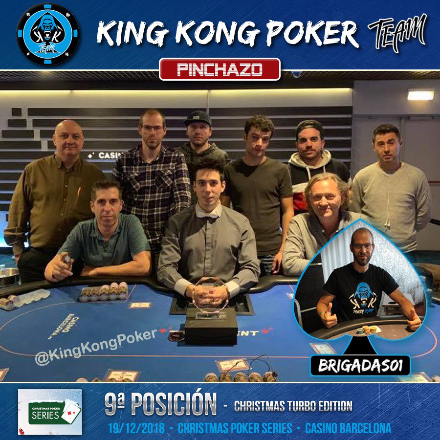 KingKongPoker's tweet photo. 📌PINCHAZO #KingKongLive ♠️#TurboEdition #ChristmasPokerSeries @CasinoBarcelona
🦍@Pedro29635888 alcanza la FT y logra la 9ª posición 🎯
Muy buen torneo #KKompañero💪💪seguimos sumando
Ver mas pinchazos en la web:
👉https://t.co/dxfGIm9aD6
GG 👏👏#Kinkones
@KingKongPoker https://t.co/EqyPYH7plU