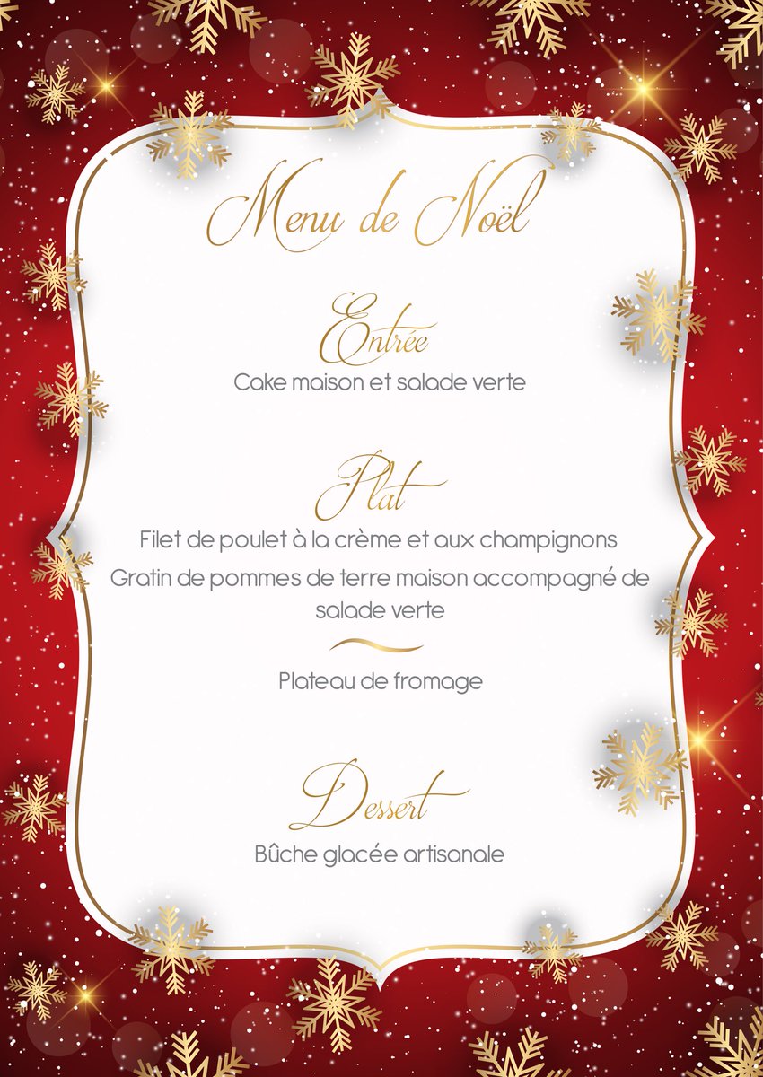 LyceeVDS's tweet photo. Voici le repas de ce soir pour la Christmas party du lycée 🎄🎅 https://t.co/mmveSyNXas