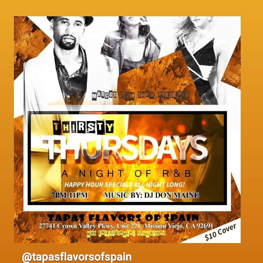 MVTapas's tweet photo. Orange County tonight come enjoy some live entertainment a Dj &amp; Happy Hour Specials!  $6.00 you call it drinks all night with the price of admission.  
10.00 cover!  Catch John Bell John Martin Jara Harris Kyle Bolden and yours truly! Gonna be a good night! #missionviejo #irvine https://t.co/RQ0shR2eNk