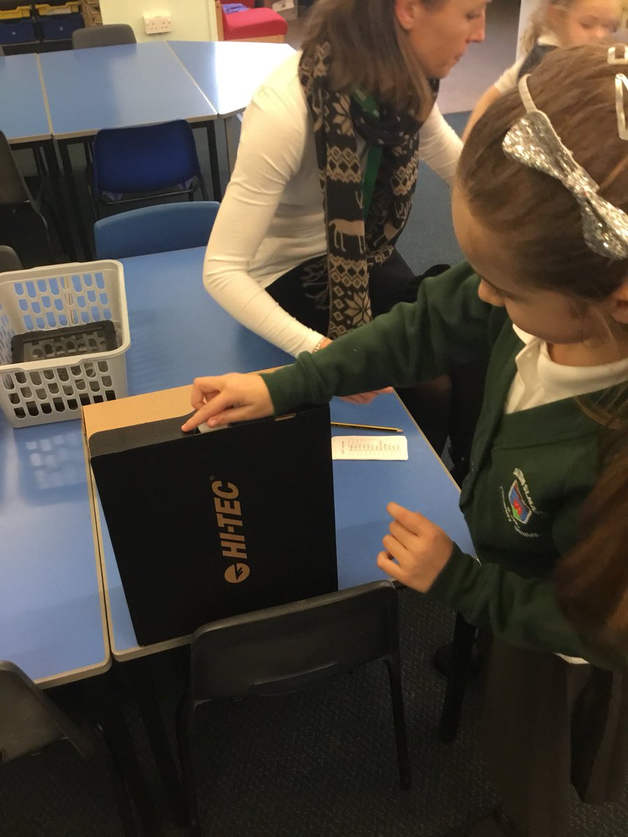 MissEBonney's tweet photo. We’ve got two new friends in Year 1, so we held our own vote to choose their names. We all contributed our ideas, and then enjoyed casting our votes and popping them in the ballot (shoe) box. Results to be revealed tomorrow - suspense! #classvote #britishvalues #DSMtrailblazers https://t.co/iDvn8OuRRy