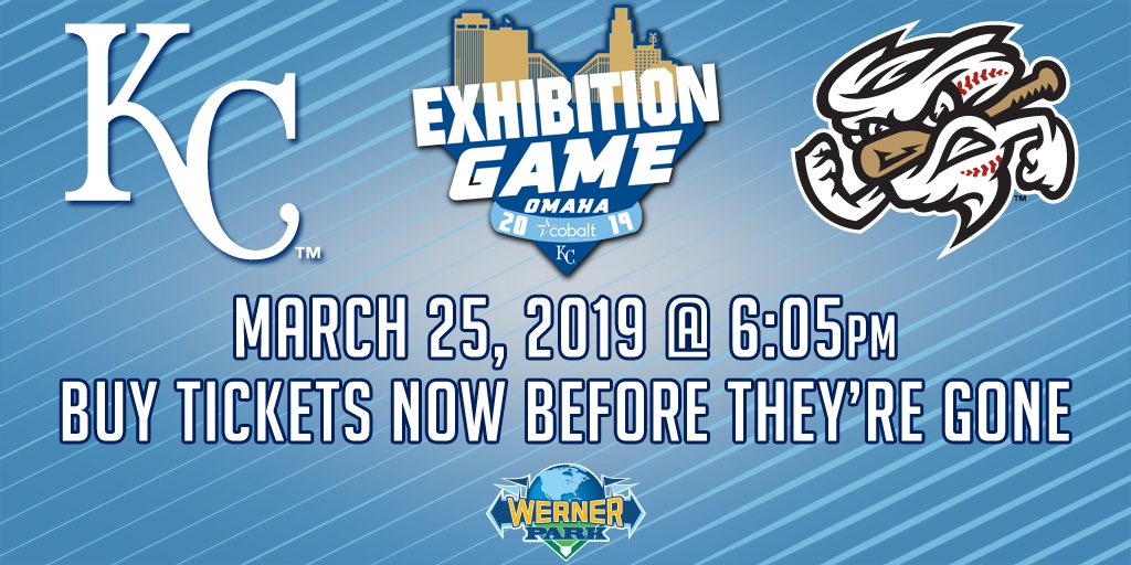 Royals's tweet photo. We take on our friends @OMAStormChasers on March 23 in Omaha and we want you there. RT for your chance to win a pair of tickets. #RoyalsGiftmas

Tickets on sale now ➡️ https://t.co/gO8PHGqK9e https://t.co/CITsiUhQ7V