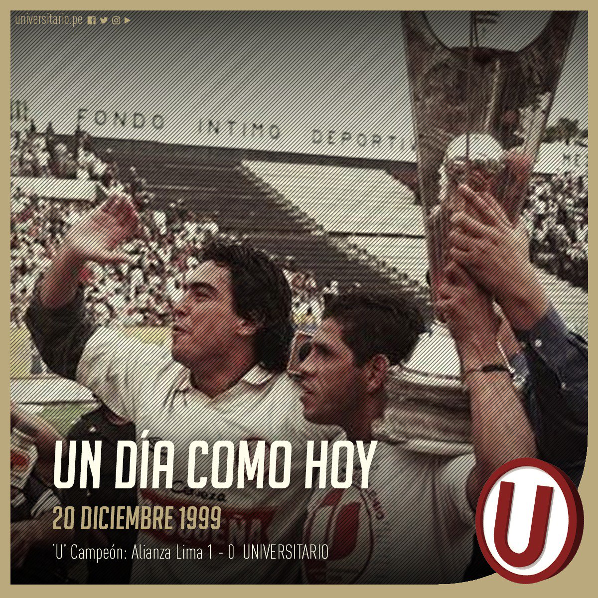#EFEMÉRIDES | Un día como hoy en 1999, Universitario se consagra Bicampeón Nacional ante @ClubALoficial en el estadio Alejandro Villanueva de Matute. Con un marcador global de 3-1 a favor, el equipo crema logra la estrella ⭐23 de su historia.
¿Cómo recuerdas esa tarde gloriosa?