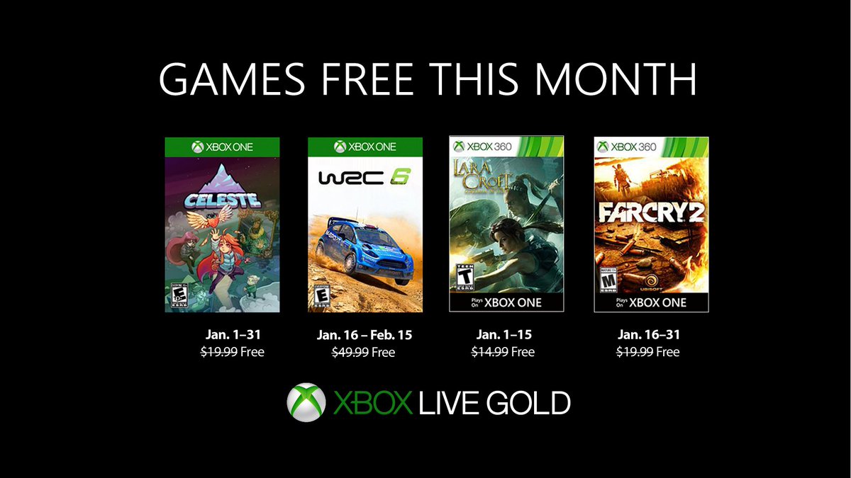 Xbox Live Games with Gold January 2019