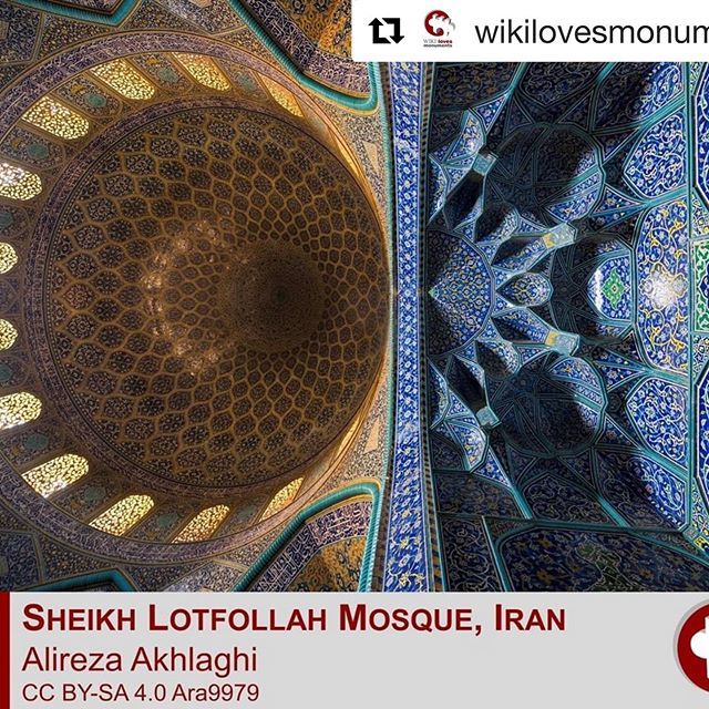 WLMIran's tweet photo. تبریک، تبریک، تبریک 
این عکس از مسابقه ایران برنده مسابقه جهانی ویکی دوستدار یادمانها شد
#Repost @wikilovesmonuments with @get_repost
・・・
🇮🇷
1st Place International WLM 2018
Sheikh Lotfollah Mosque
Isfahan, Iran
Photographer: Alireza Akhlaghi (@alire… https://t.co/2TY72ObvFa https://t.co/VbFzVoVYHn