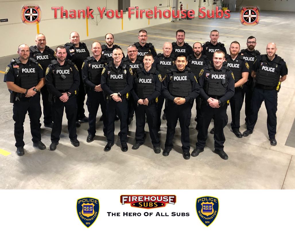 Thanks to Firehouse Subs and their public safety grant, we were able to outfit officers with protective crisis response gear to better help our community. <a href="/savinglives/">Firehouse Subs Public Safety Foundation</a> <a href="/FirehouseSubs/">Firehouse Subs</a>  <a href="/WorthingtonPD1/">Worthington Police</a>