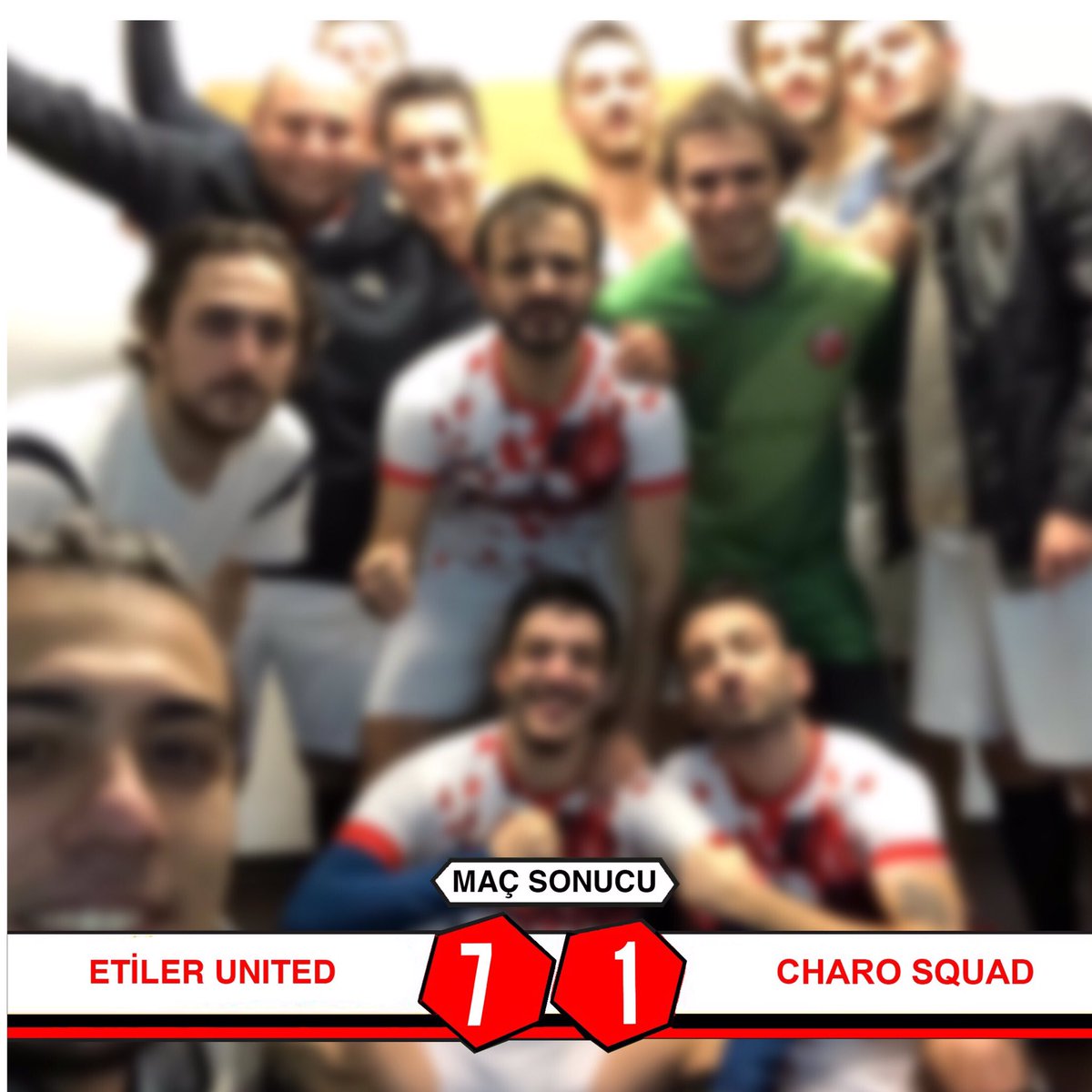 Koç Üniversitesi Futbol Ligi 7. hafta | Etiler United: 7 - Charo Squad: 1 Takımımızın gollerini Sadık (2), Batuhan (2), Adil (2) ve Uluç kaydetti. TEBRİKLER UNITED! #EtilerUnited #BlackRed #VamosEU #KUFL ⚫🔴💥