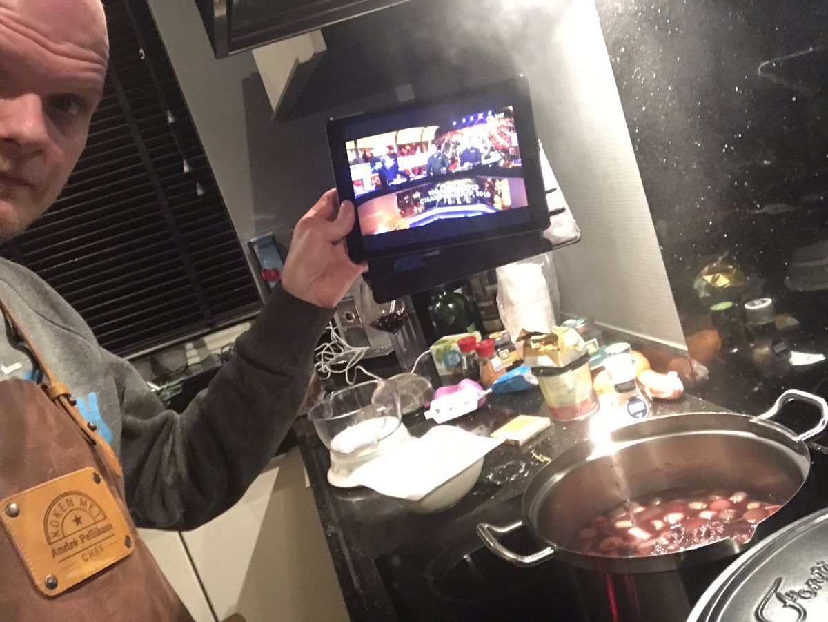 Tijdens het voorbereiden van het kerstdiner #rtl7darts