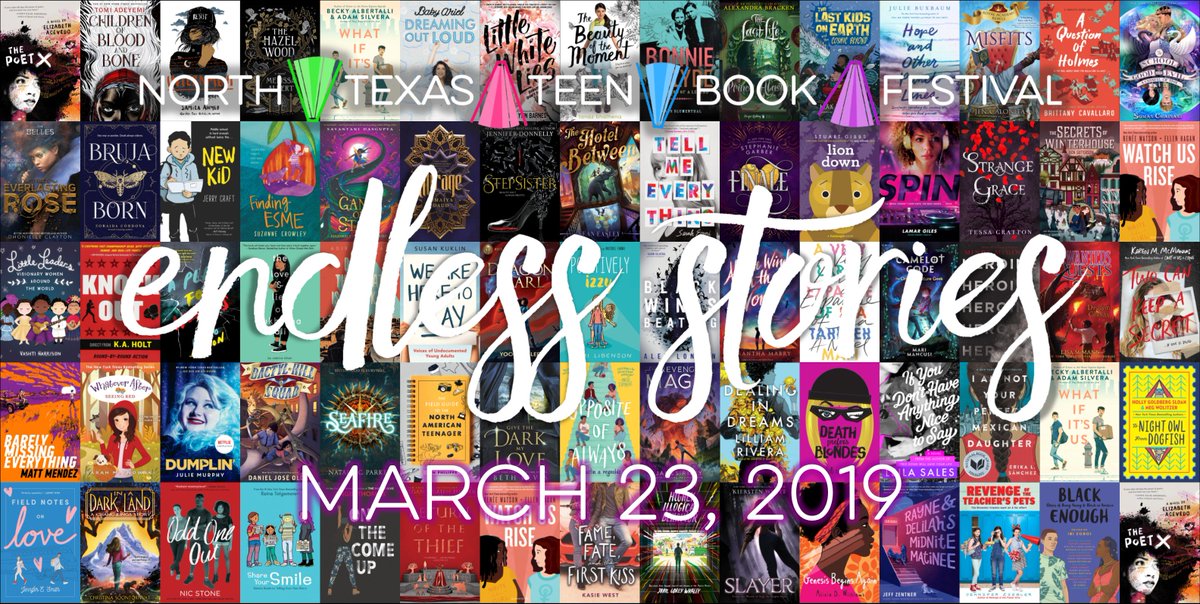 NTTBFest's tweet photo. Endless Stories are BACK and better than ever! Catch all 74 (!!!) authors on March 23, 2019 for #NTTBF19! https://t.co/t3BY4L8ead
