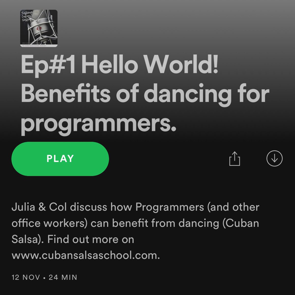 CubanSchool's tweet image. We’re now on Spotify and iTunes with our podcast: Talking Cuban Salsa. Check it out and subscribe 🤗🎙 #talkingcubansalsa #cubansalsaschool #cubansalsa #newpodcast #dancepodcast