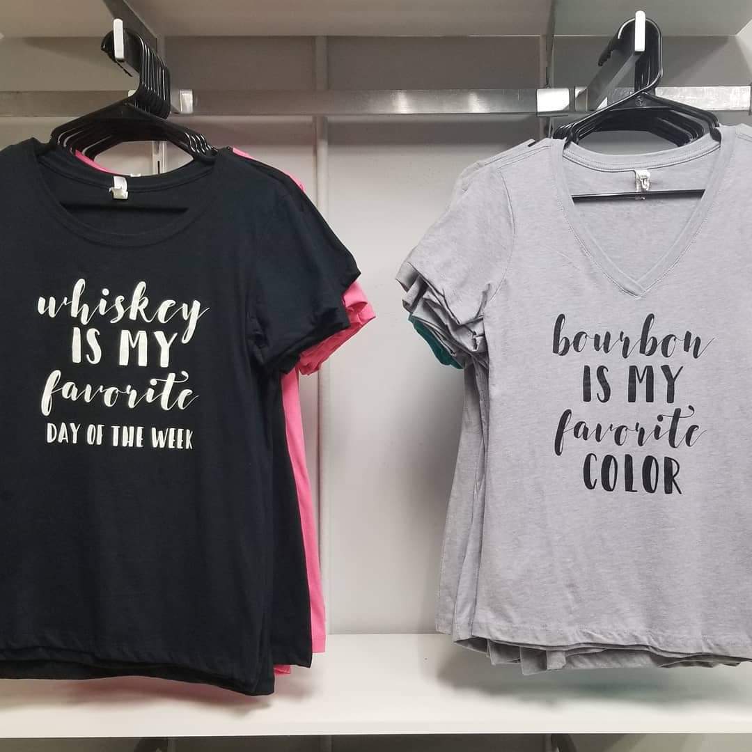 Select ladies tee's are only $12 at the distillery, sizes and quantity limited, stop in while supplies last. #thristythursday #woman #redlands