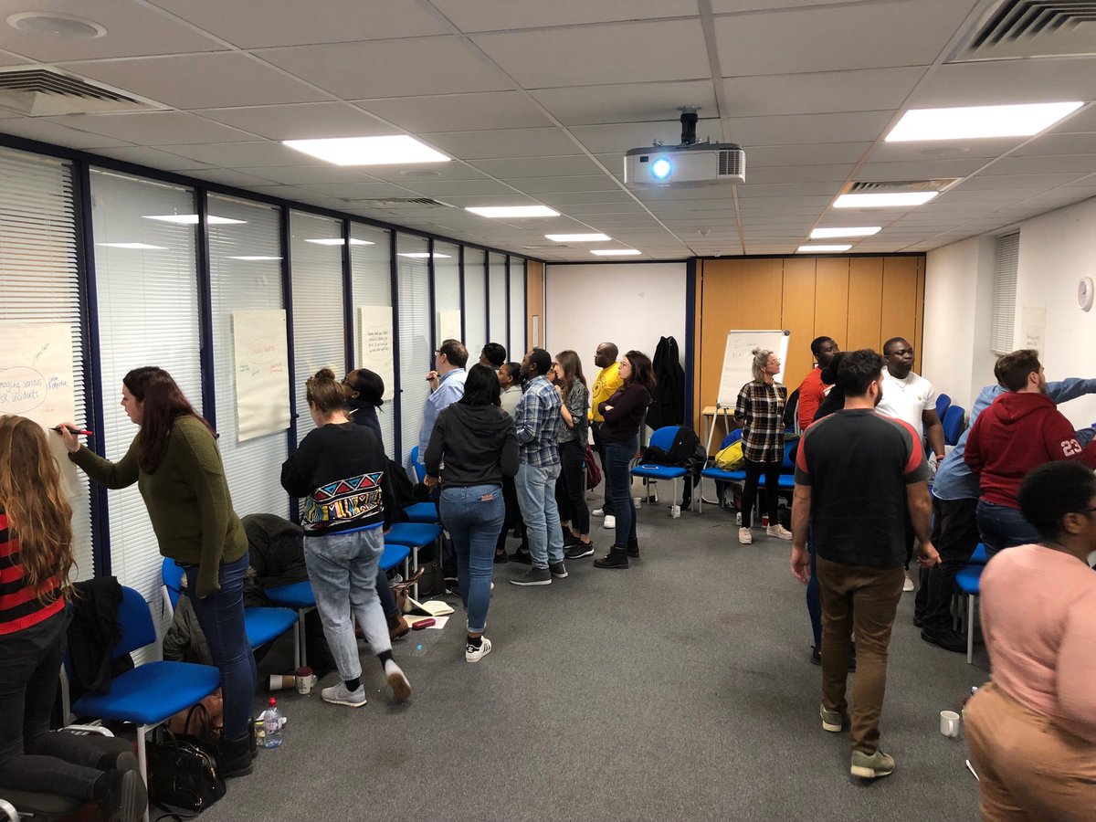 BecksterLingard's tweet photo. An energetic and lively session on ‘Being the DSN’ #nursedevelopment ⁦@Cruickshan3Andy⁩ ⁦@_ClaireMckenna⁩ ⁦@NHS_ELFT⁩ https://t.co/QFW0XkWvuP