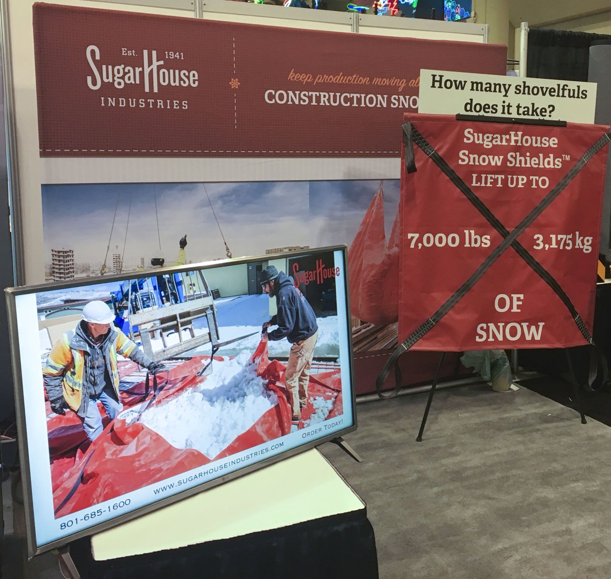Construct_BP's tweet image. .#SnowShield is saving #contractors hours of back-breaking work and lost time by clearing snow out of the way in minutes. Stop by booth C3557 at #WorldofConcrete to learn more.