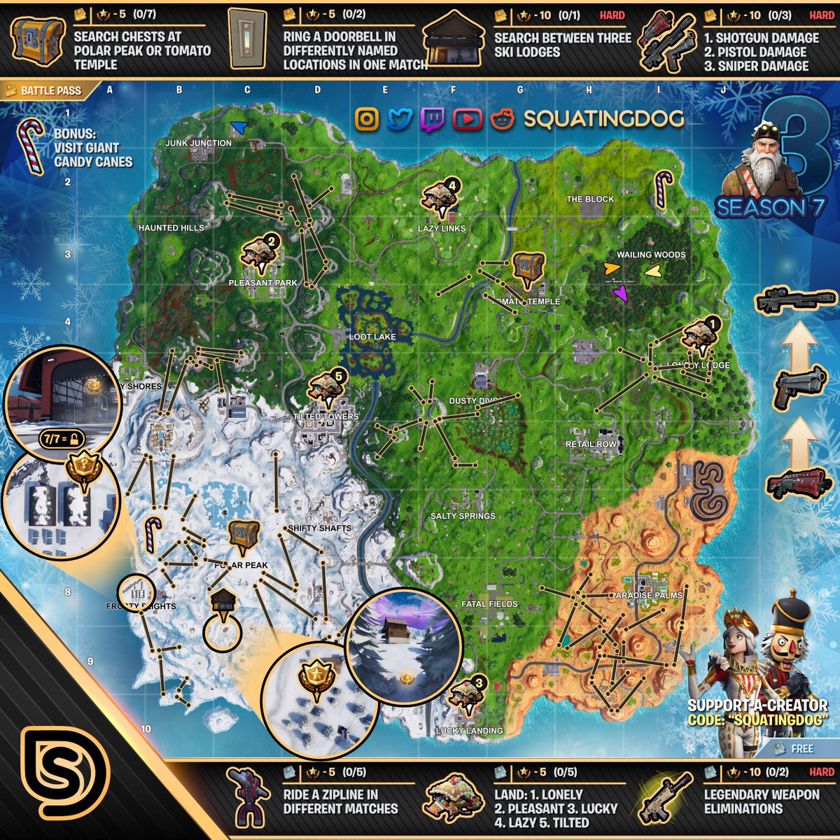 Cheat Sheet Fortnite Map Season 2 Chapter 3