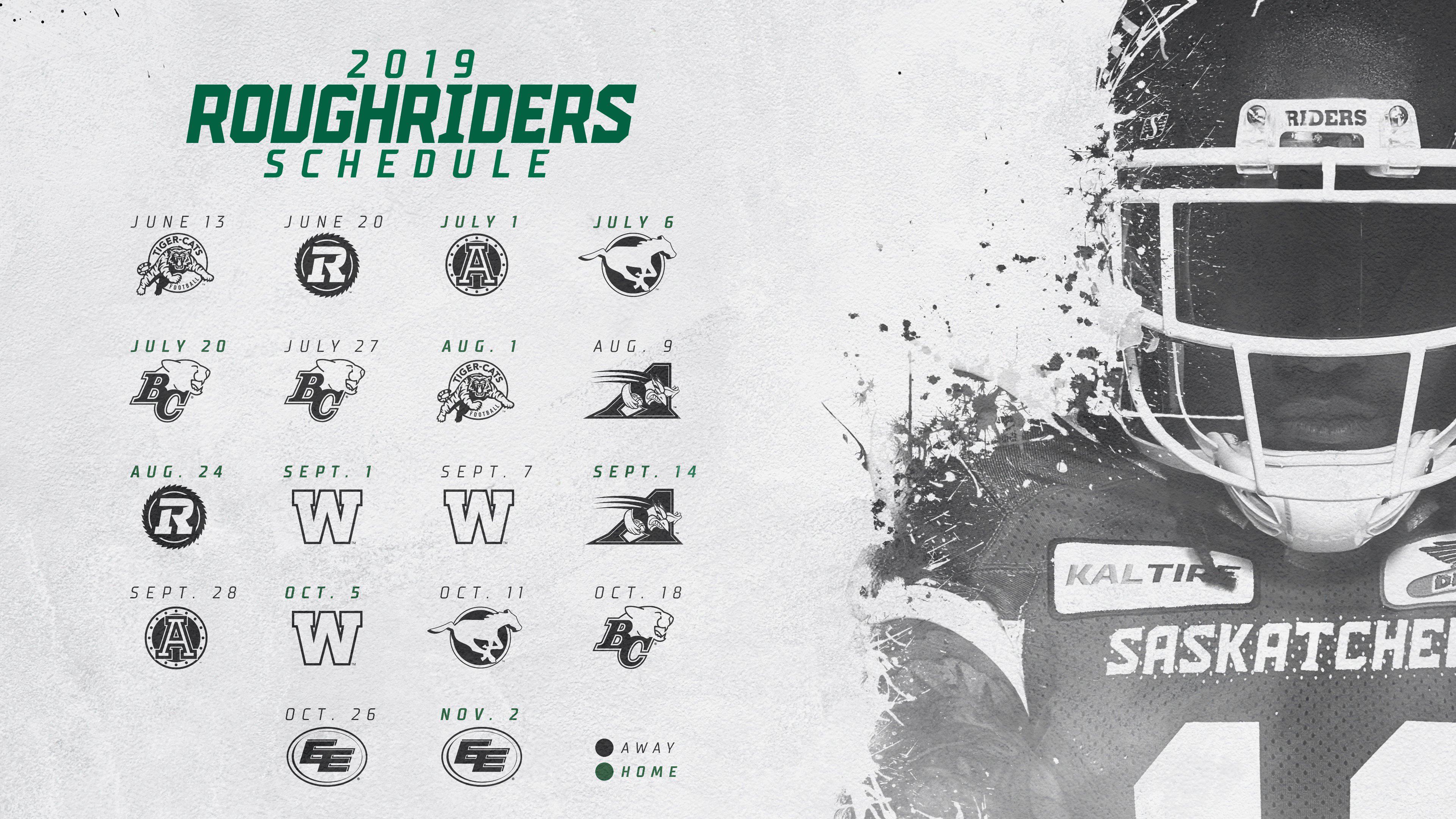 Saskatchewan Roughriders Home Schedule