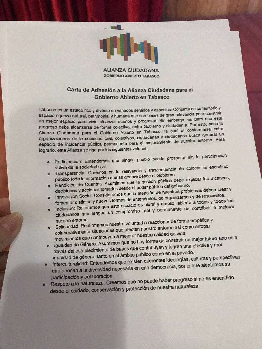 jarrivillaga's tweet photo. Oficialmente somos parte de la Alianza Ciudadana de Gobierno Abierto de Tabasco. #ACGAT https://t.co/WO6U6Ib9eN