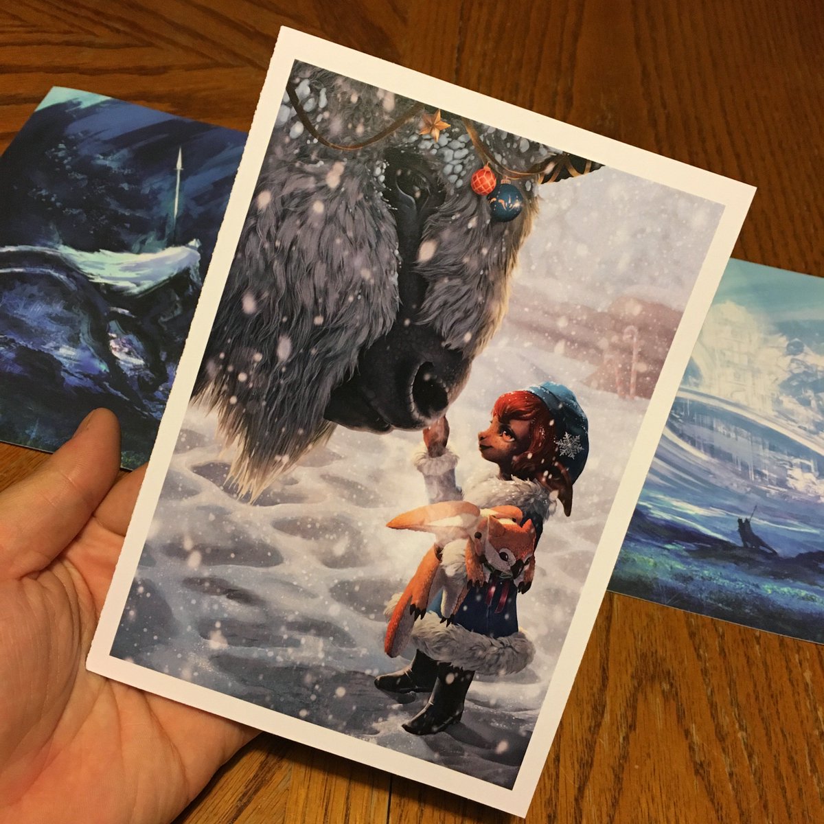 Day 7! The Wintersday Card is discounted to $8. It is signed by the team at <a href="/ArenaNet/">ArenaNet</a> on the inside, and custom addressed to you. Like everything, these are limited to this holiday season, so pick one up! :0 #GW2

>> gw2collective.bigcartel.com/product/signed…